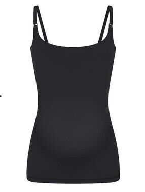 SKIMS Fits Everybody Maternity Nursing Tank Onyx Black Small NWT